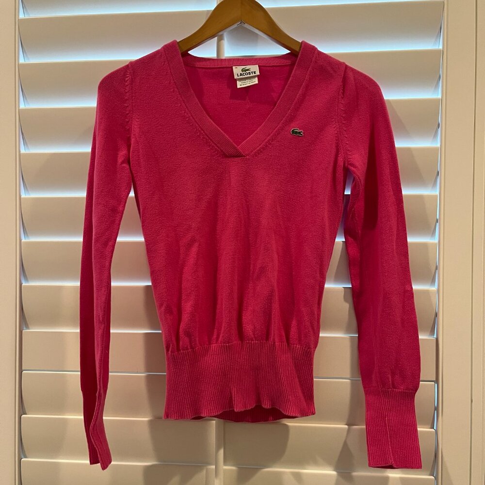Lacoste Women's V-neck sweater, size 36